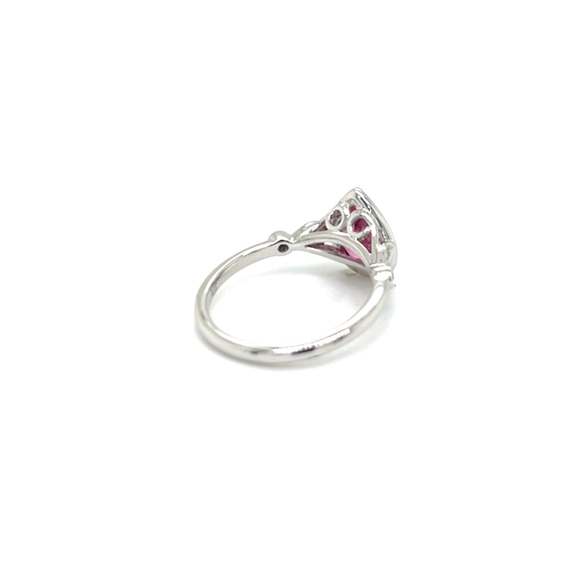 White Gold Pink Tourmaline Ring