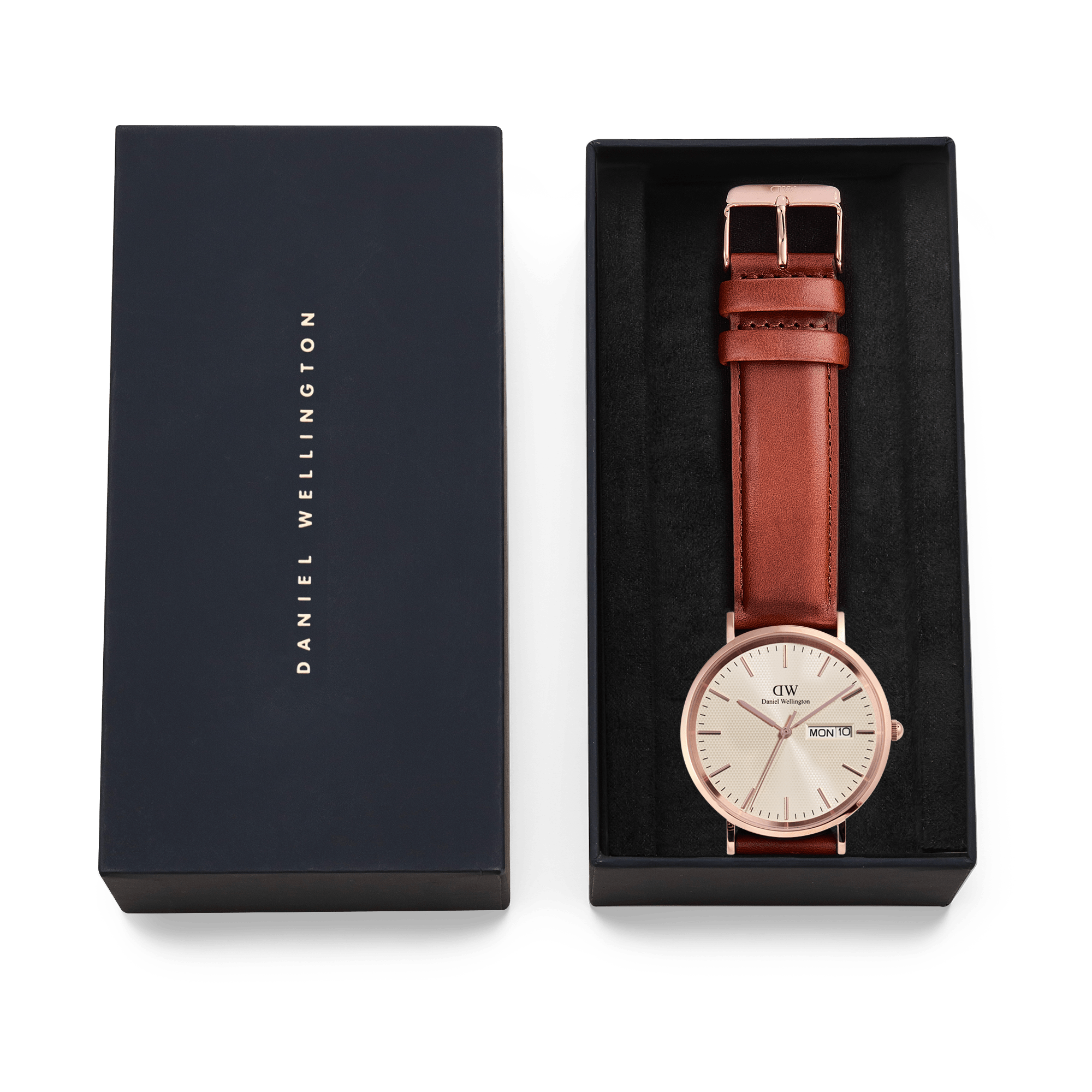 Daniel Wellington Classic Day Display St Mawes Rose Gold Champagne Watch