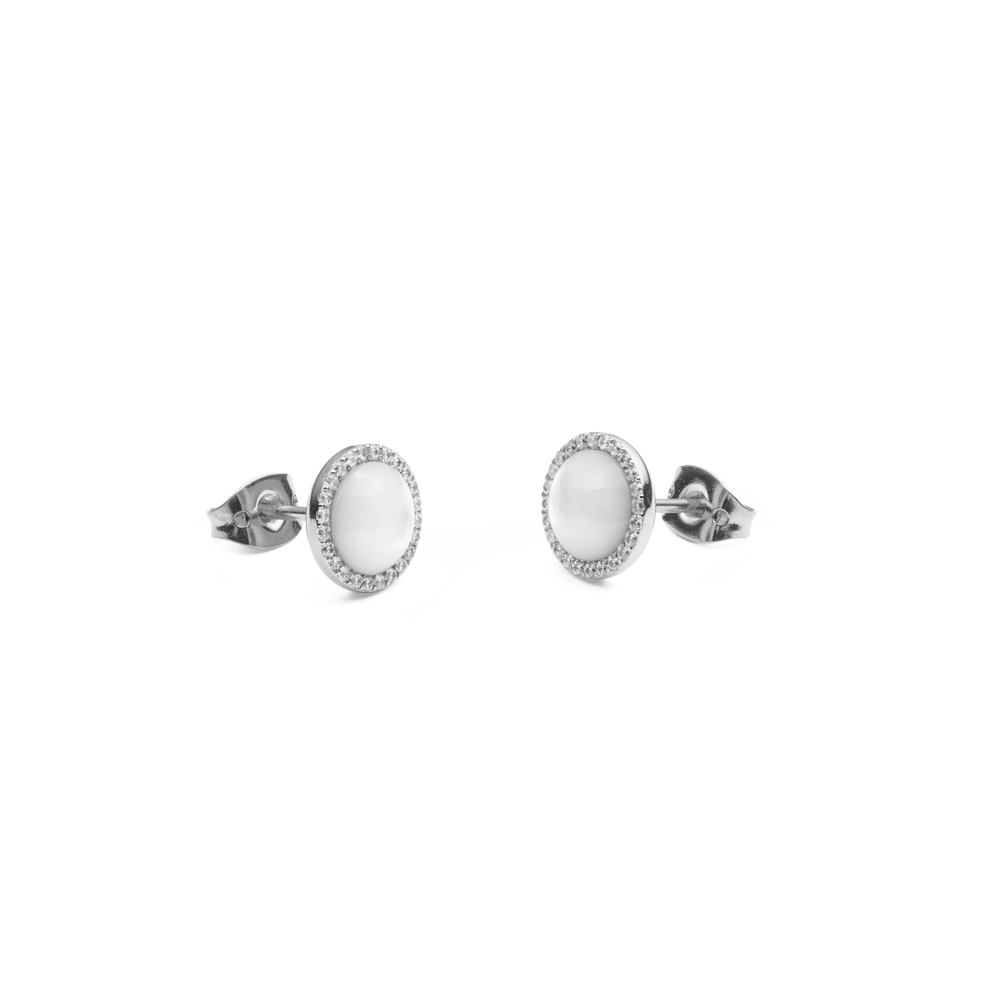 Daniel Wellington Audrey Earrings Mother of Pearl Silver