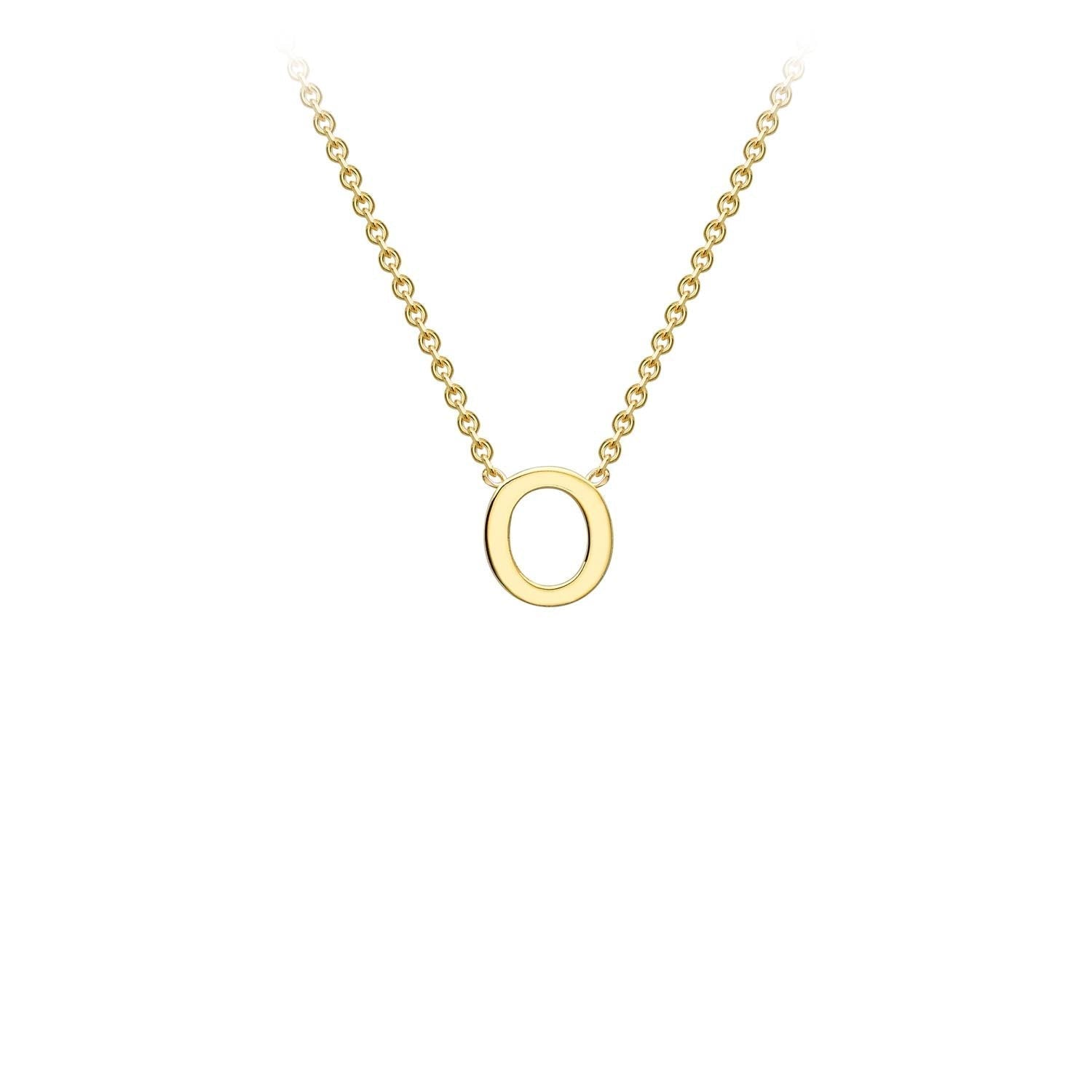 9ct Yellow Gold 'O' Initial Adjustable Letter Necklace 38/43cm