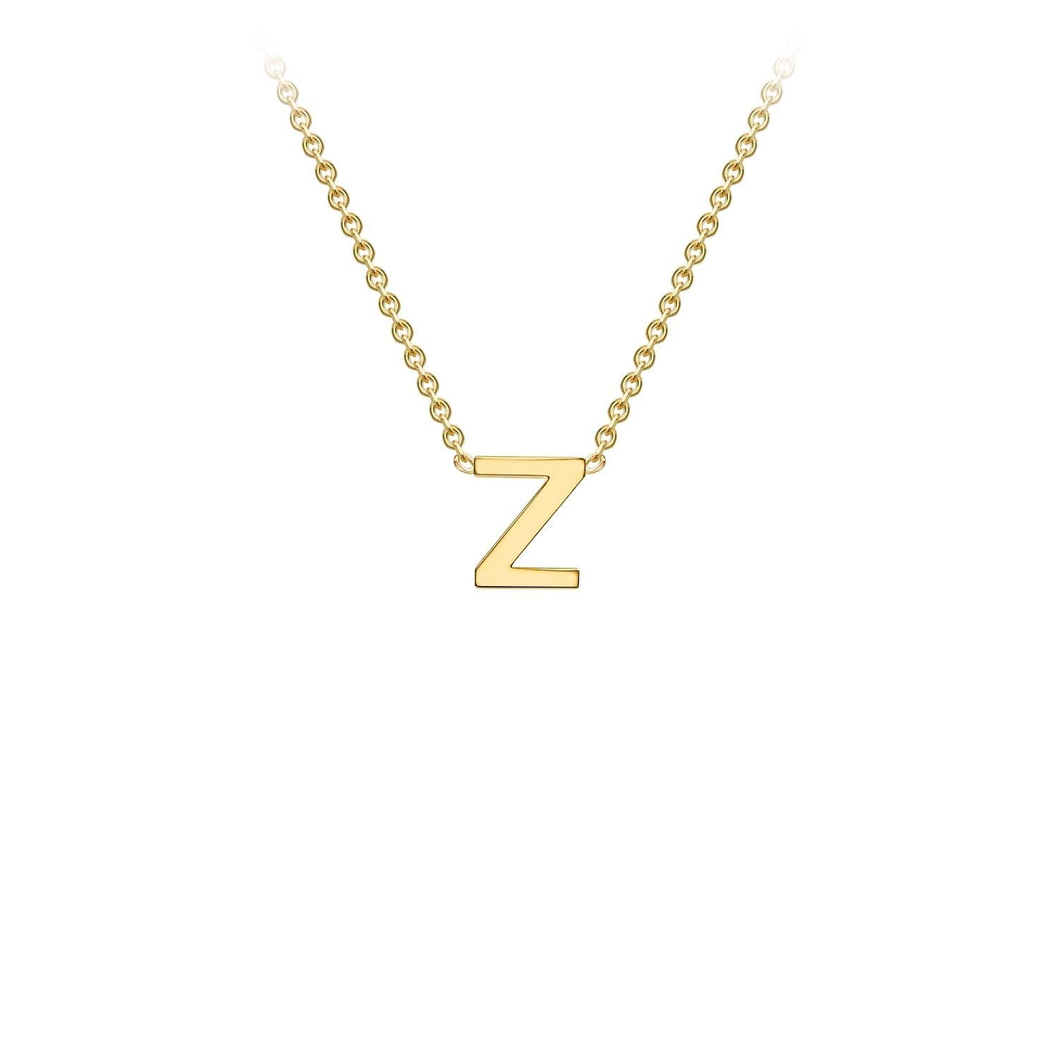 9ct Yellow Gold 'Z' Initial Adjustable Letter Necklace 38/43cm