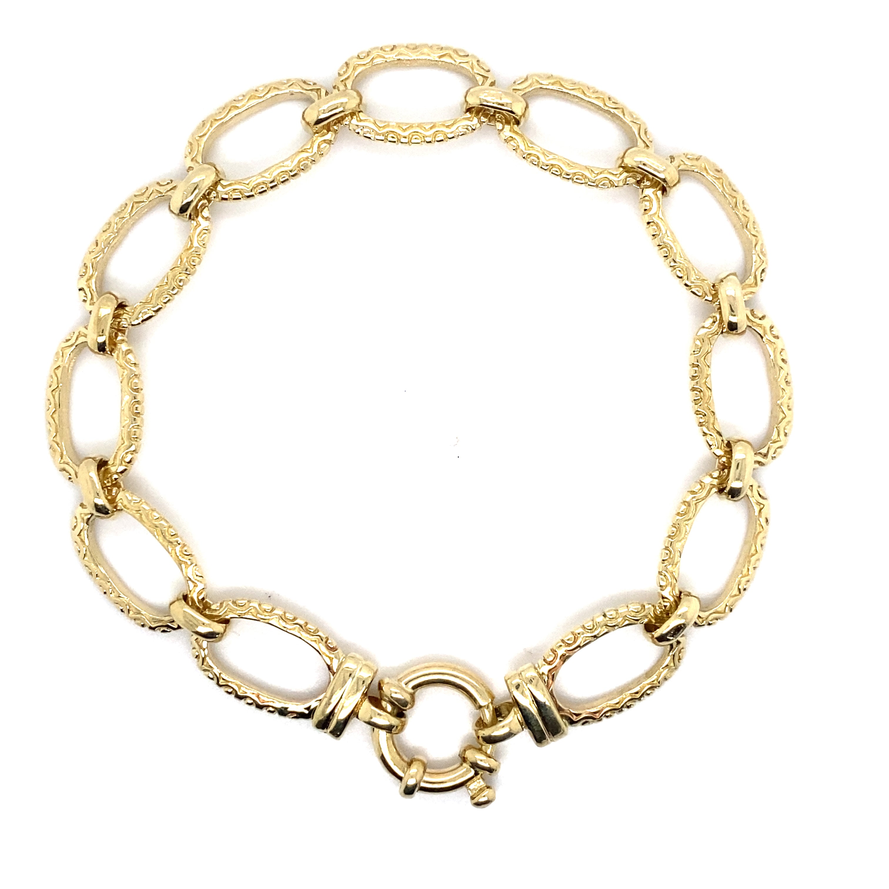 9ct yellow gold pattern bracelet