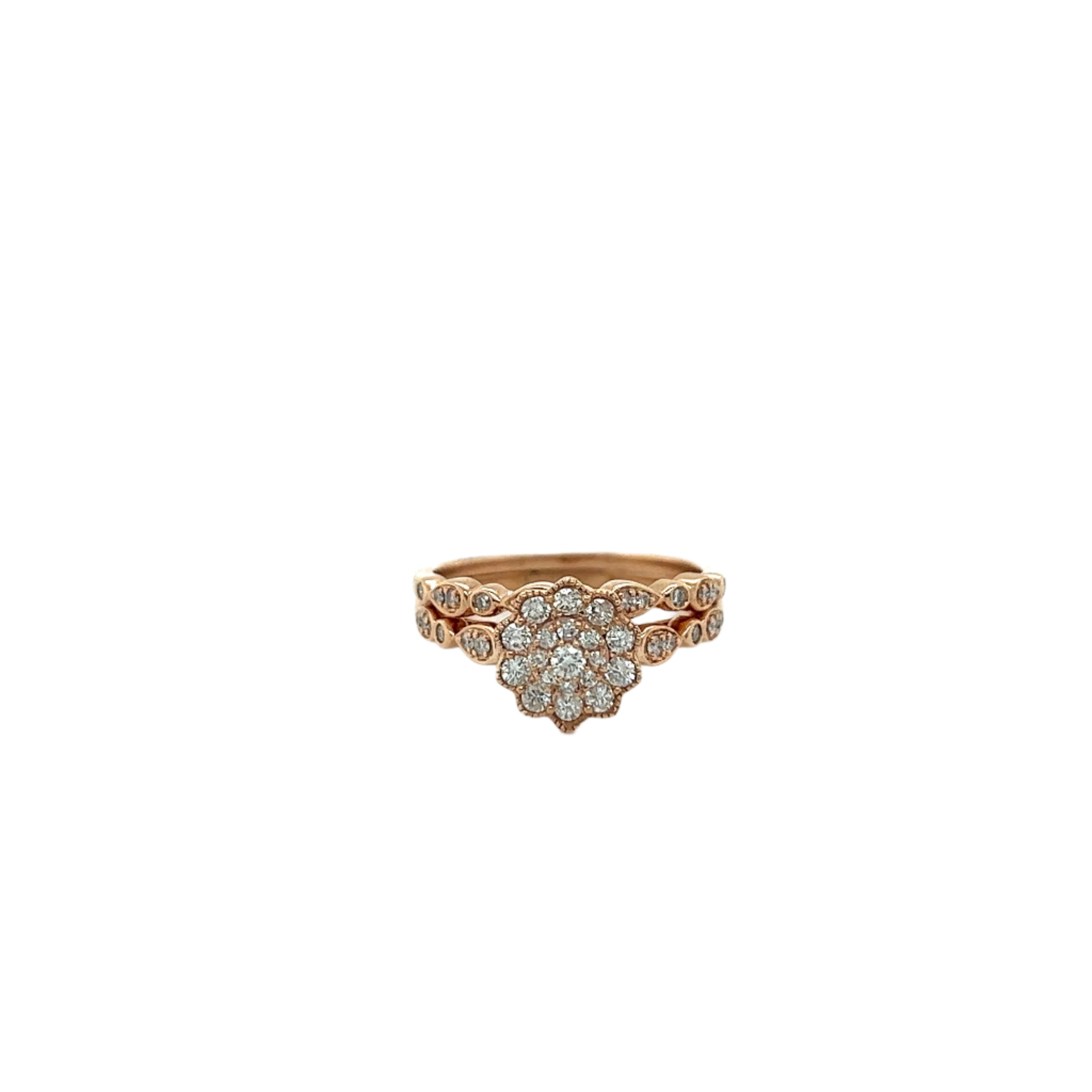 10ct Rose Gold Diamond Rings.