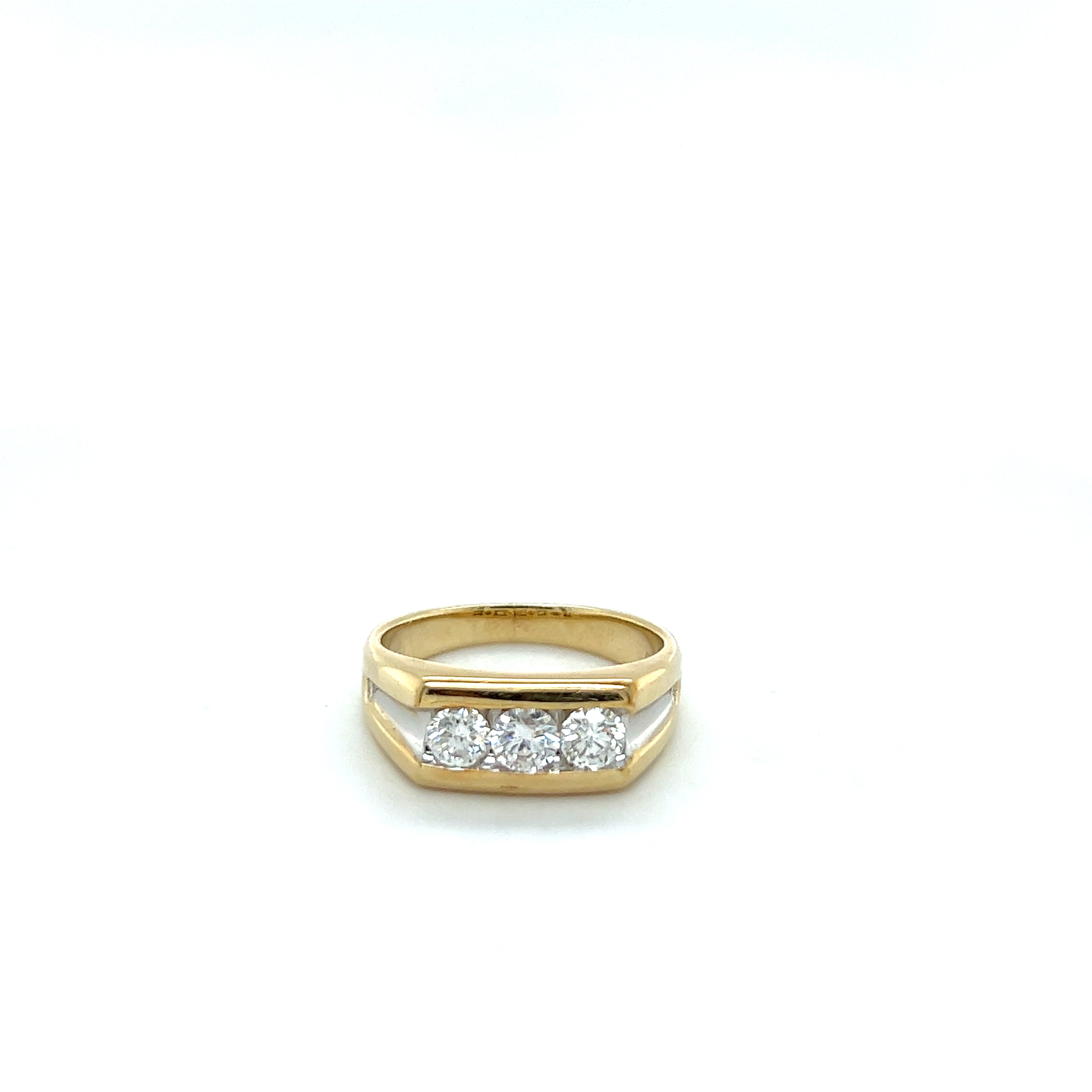 10ct yellow gold diamond ring.