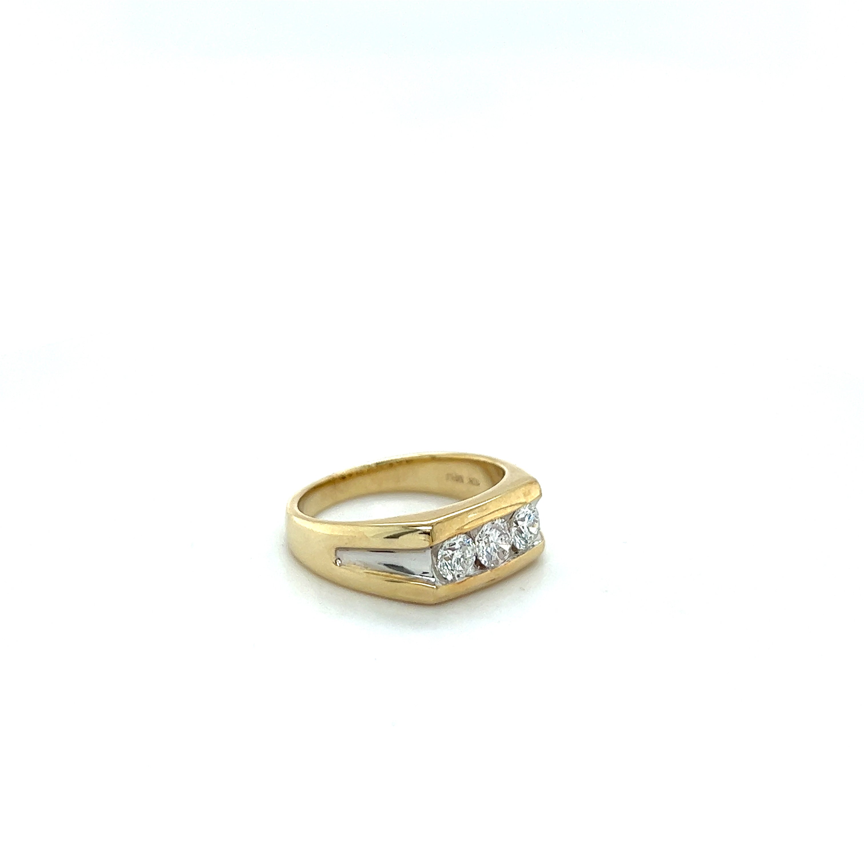 10ct yellow gold diamond ring.