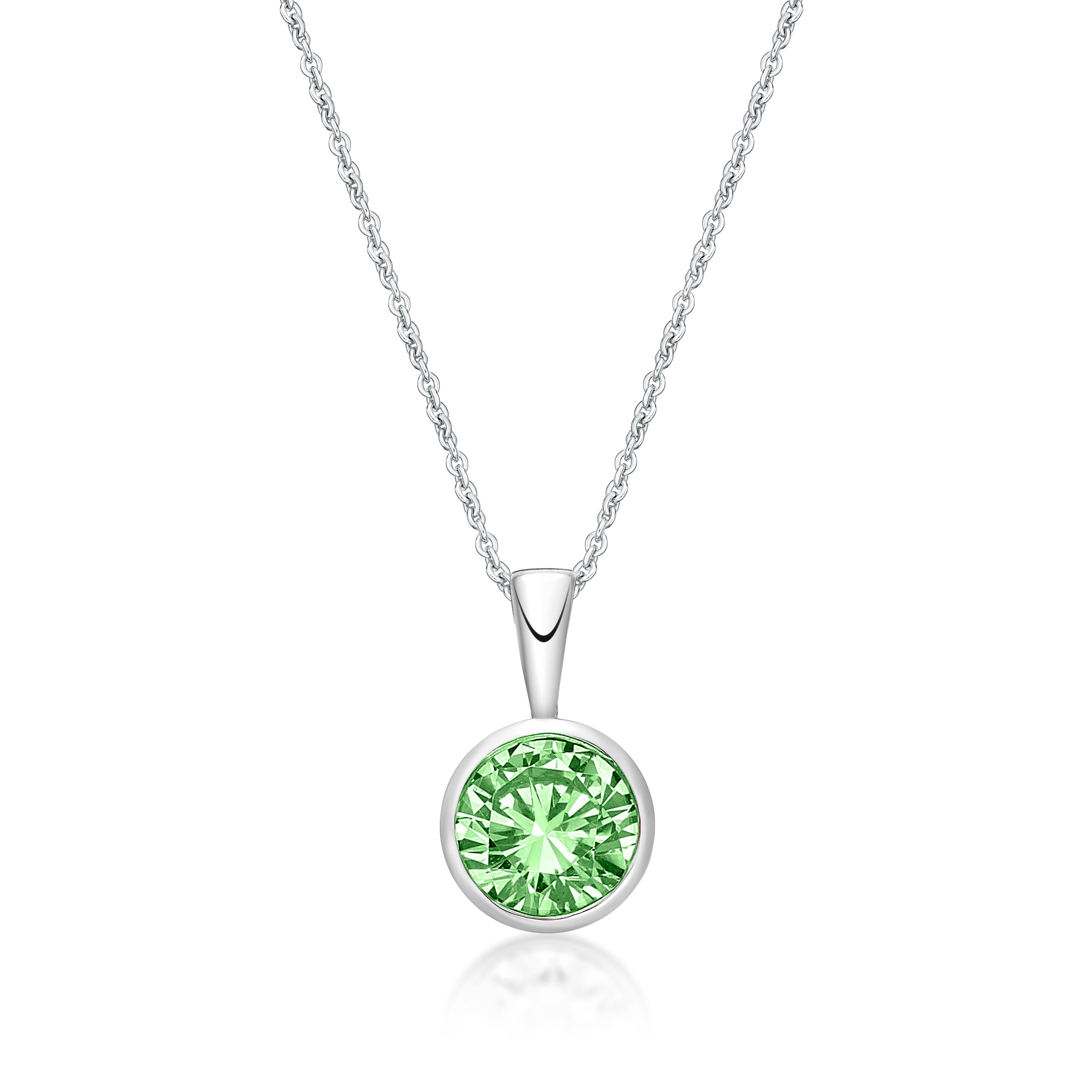 Sterling Silver August Birthstone Pendant and Chain