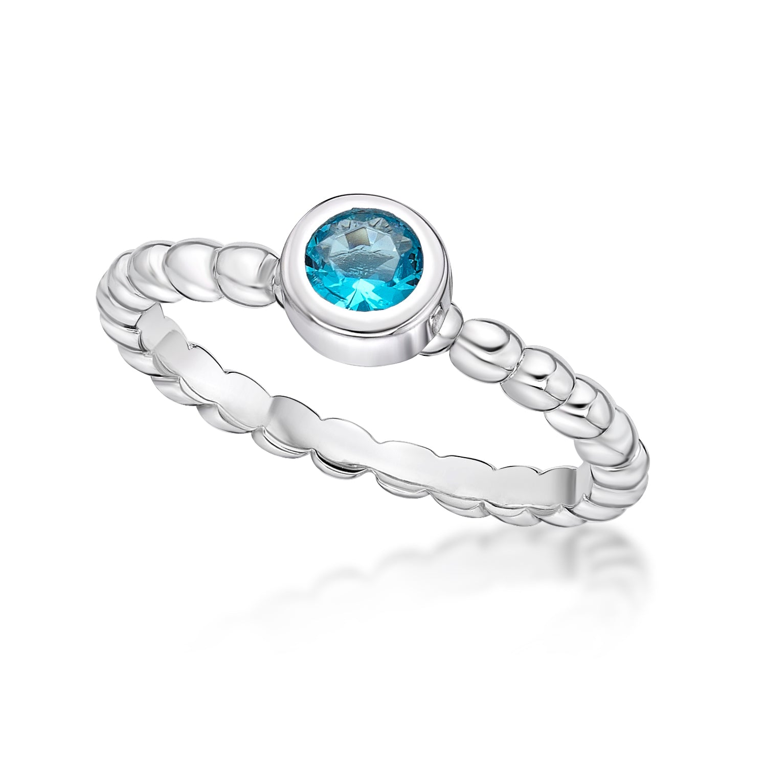 Sterling Silver December Birthstone Ring