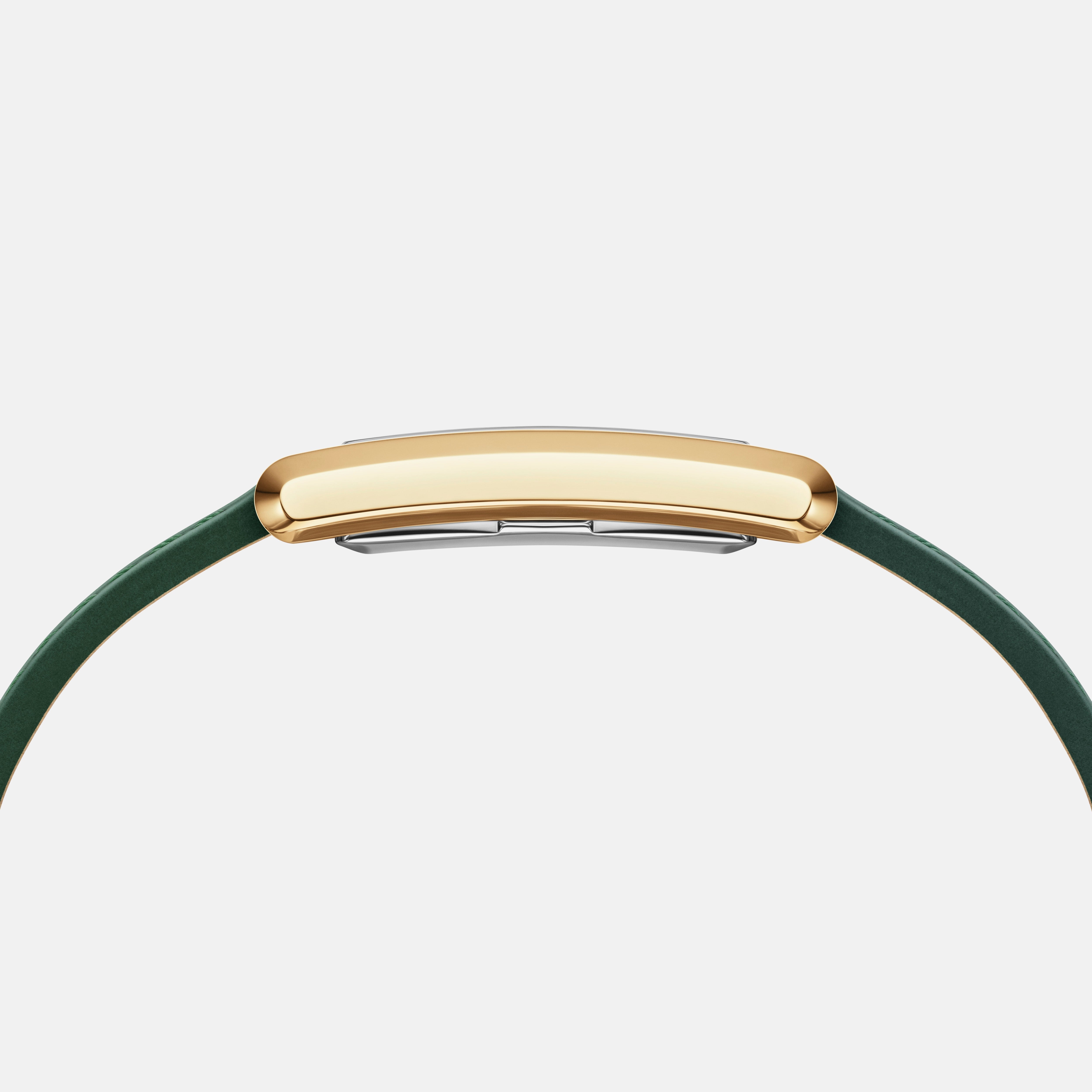 Daniel Wellington Bound 32x22 Green Croc Leather Gold Champagne Sunray Watch
