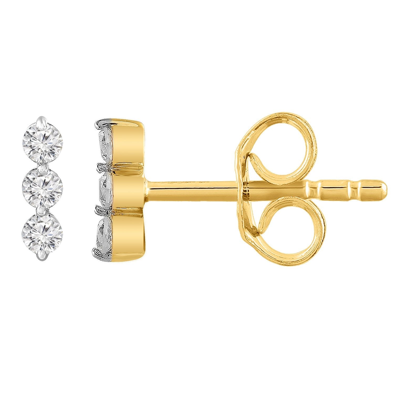 9ct Yellow Gold 0.15ct Diamond Diamond Fashion Earrings