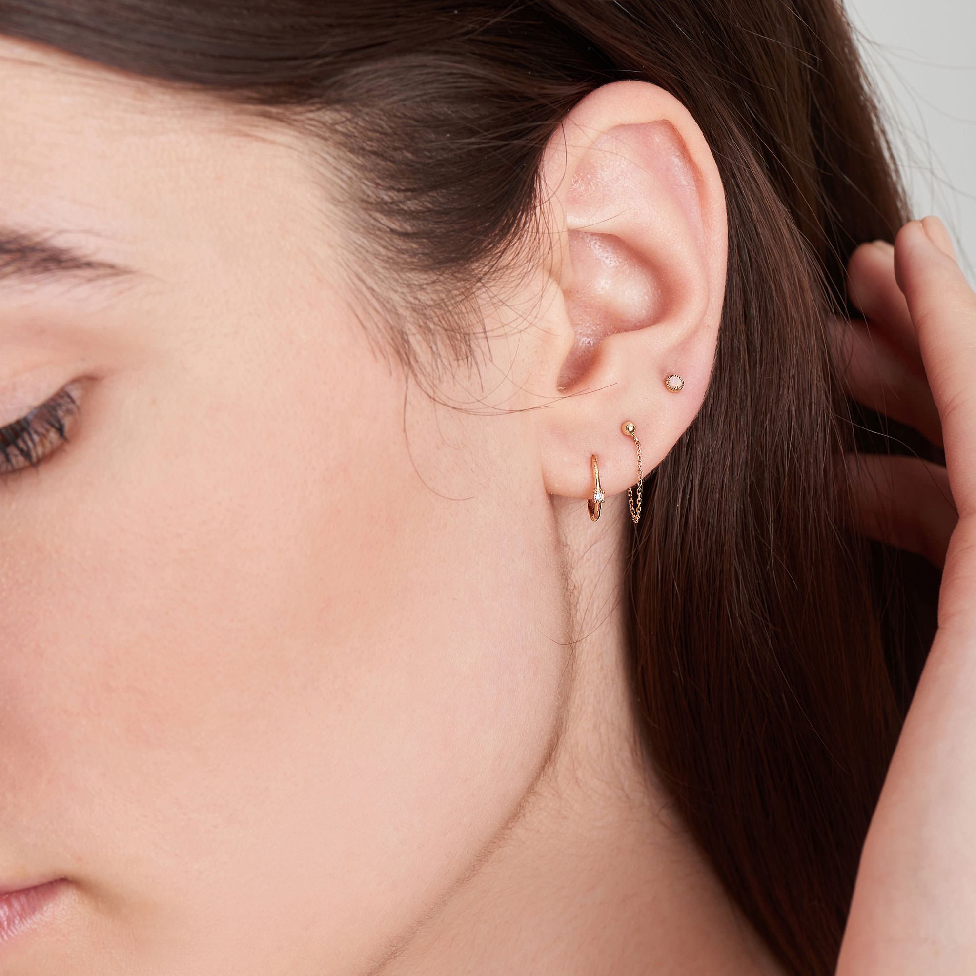 Ania Haie 14kt Gold Opal Stud Earrings