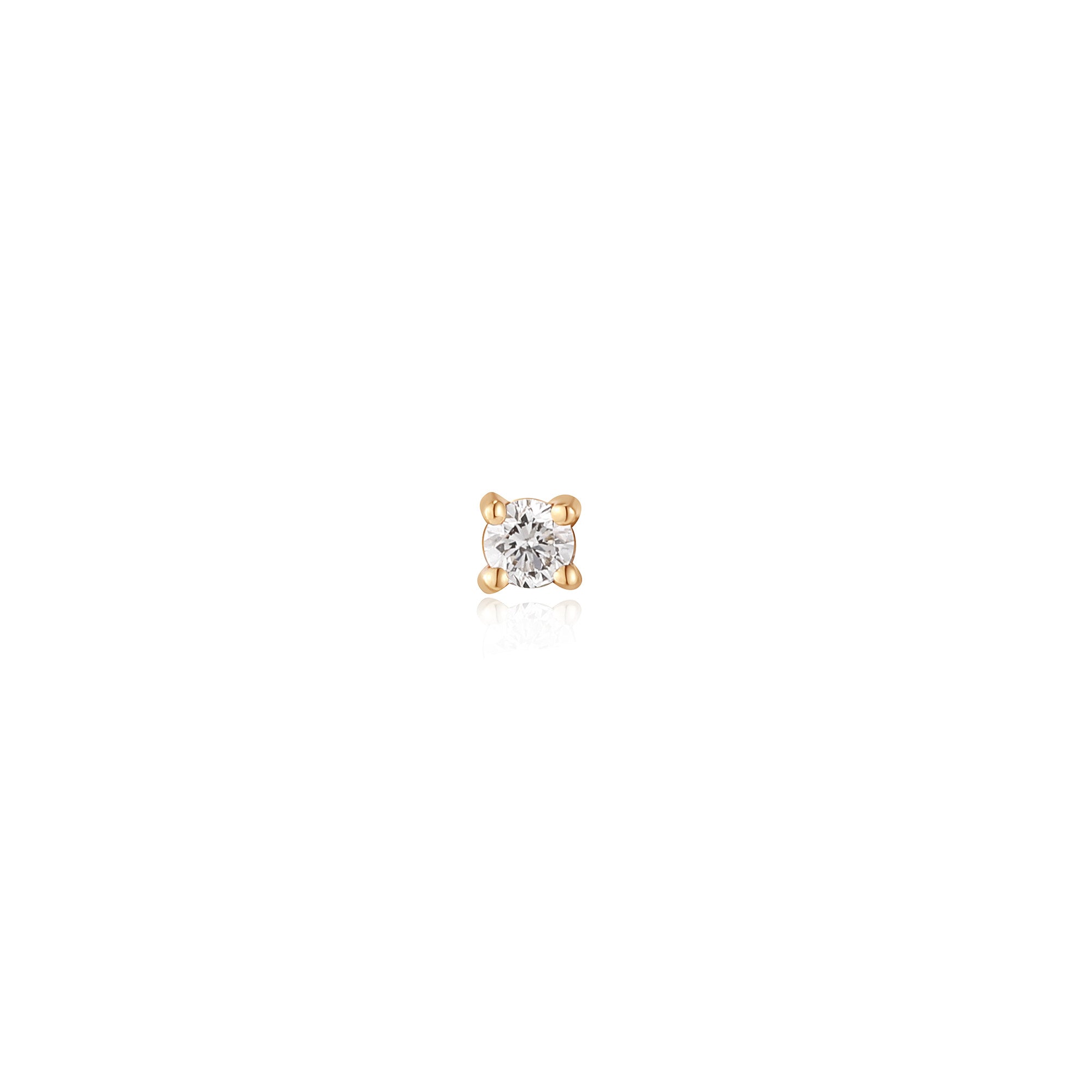 Ania Haie 14kt Gold Stargazer Natural Diamond Single Labret Earring