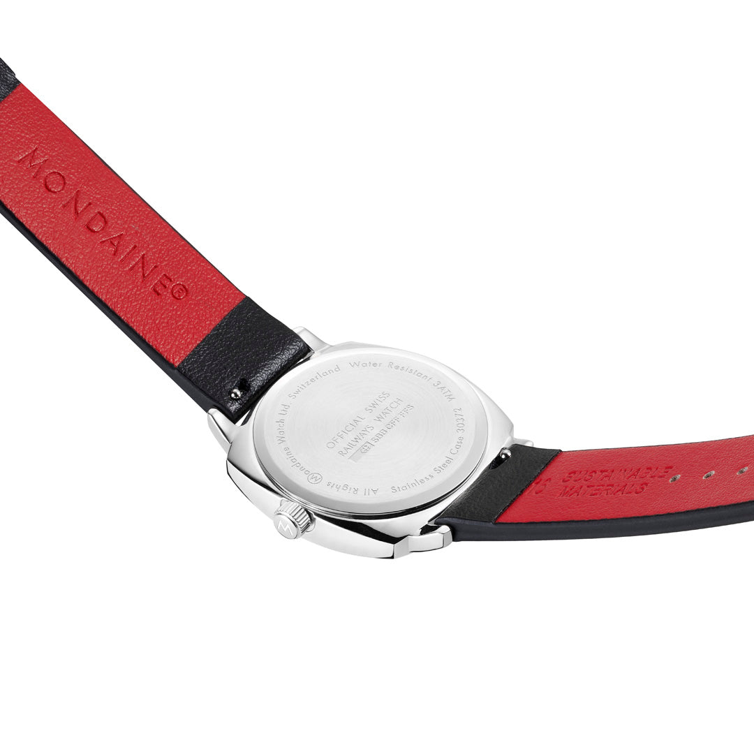 Mondaine Official Swiss Railways Petite Cushion 31mm Vegan Leather Watch