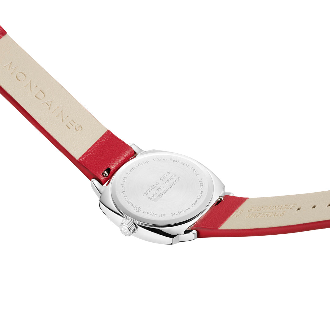 Mondaine Official Swiss Railways Petite Cushion 31mm Vegan Leather Watch