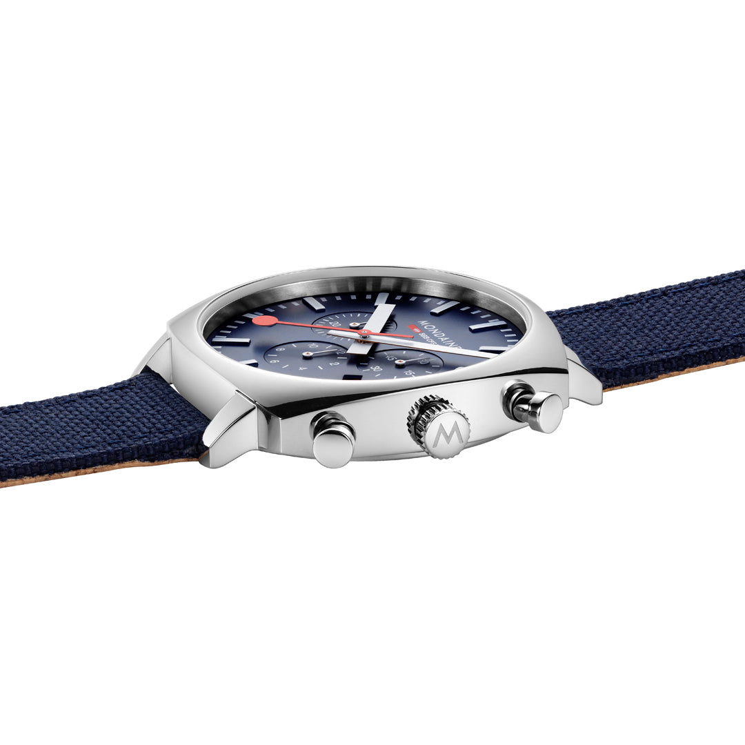 Mondaine Official Swiss Railways Grand Cushion 41mm Deep Ocean Blue Watch Set