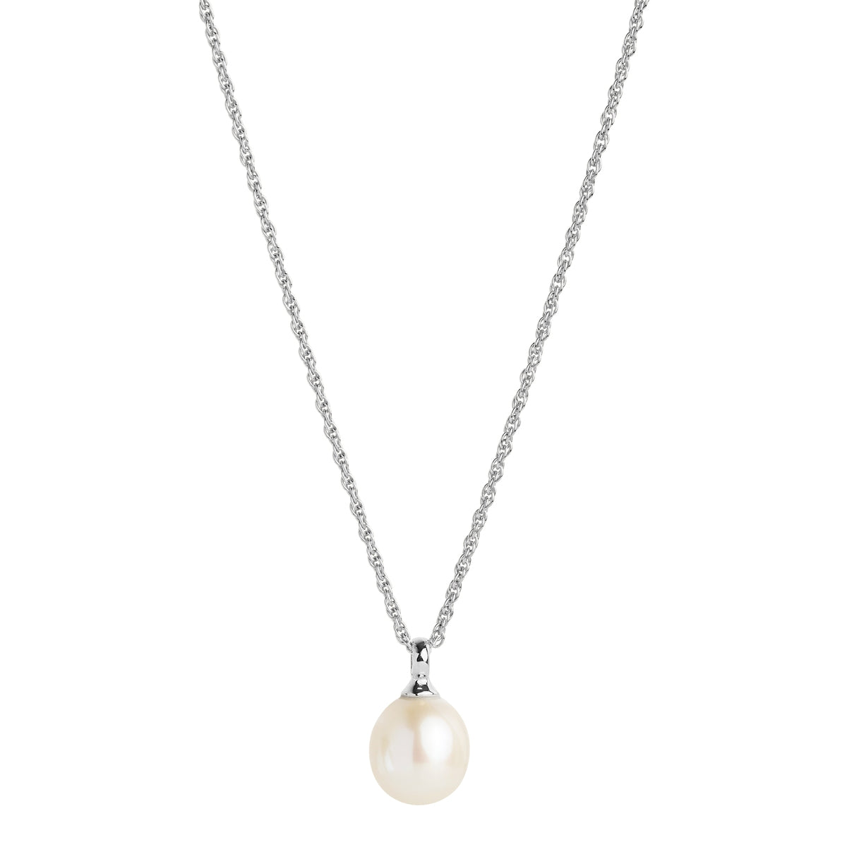 NAJO Dew Drop Silver Pearl Necklace (45cm)