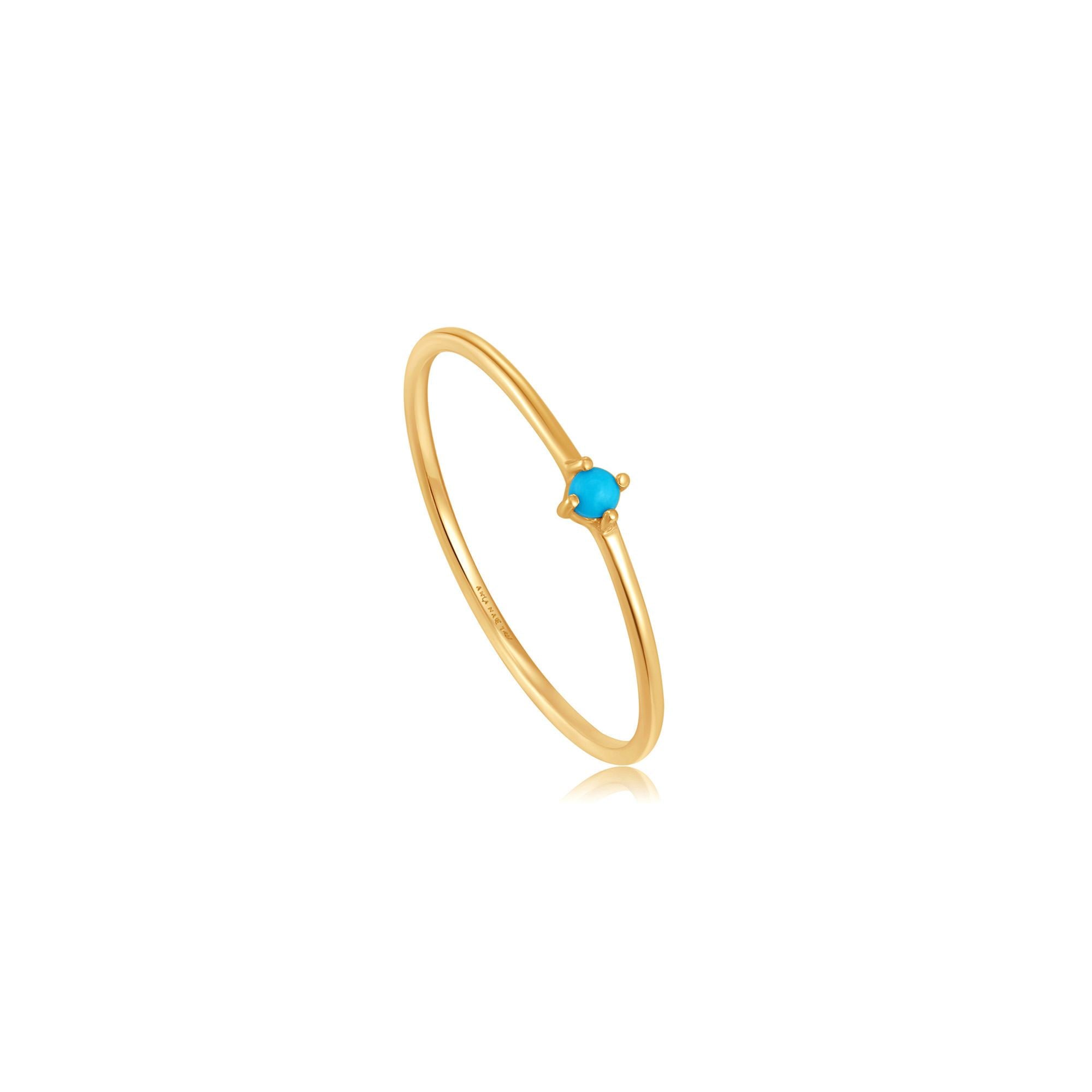 Ania Haie 14kt Gold Turquoise Stone Ring